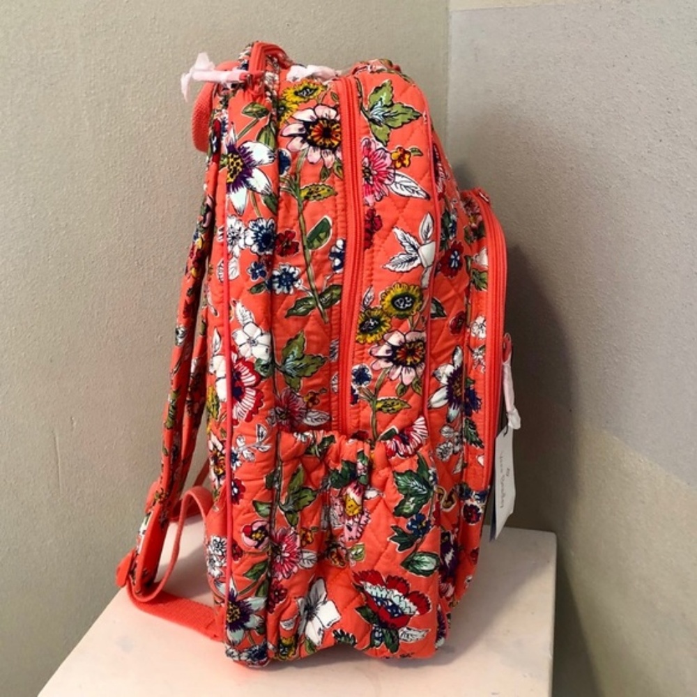 Vera Bradley Campus Backpack Laptop Coral floral - Picture 7 of 7